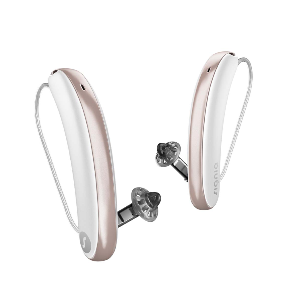 Styletto 7IX Slim RIC R Blanco nieve Oro rosa Audífonos