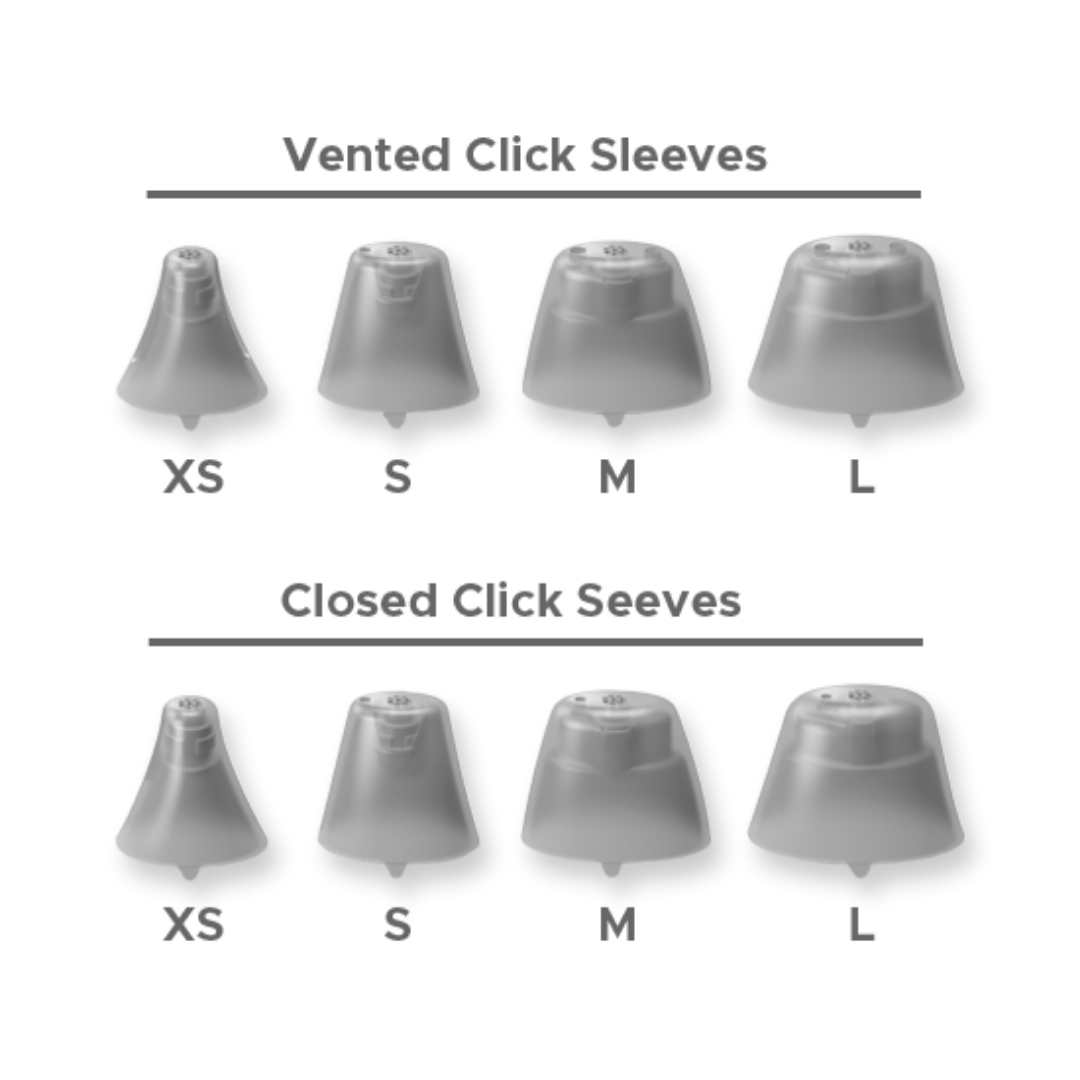 Almohadillas Click Sleeved (Silk) para audífonos Signia 6 por blíster ALMOHADILLAS