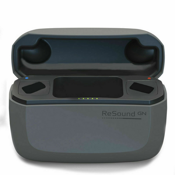 Cargador portátil premium en antracita para los audífonos ReSound ONE 5/9